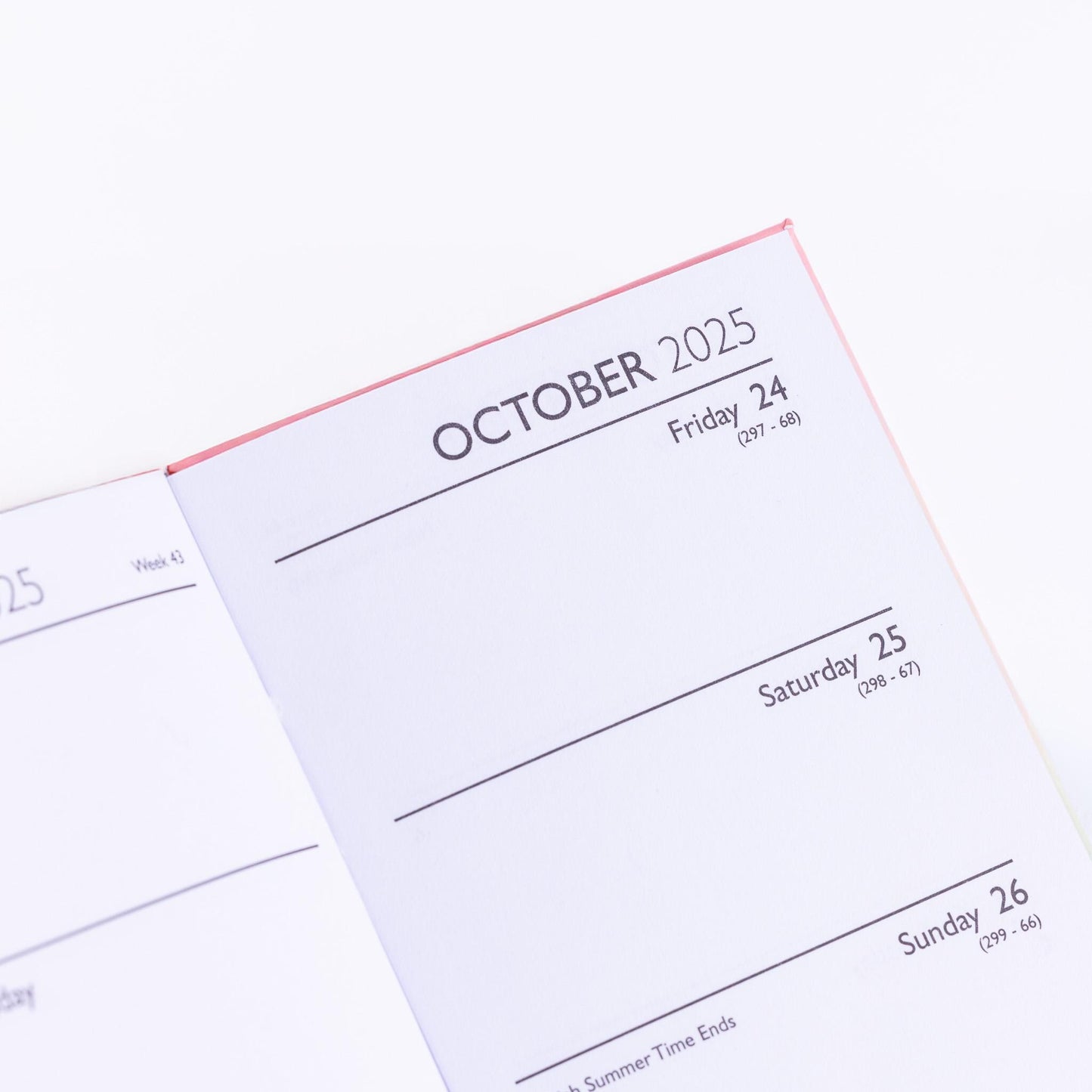 2025-2026 Academic Diary Week to View Slim Mid Year Hardback Fashion School