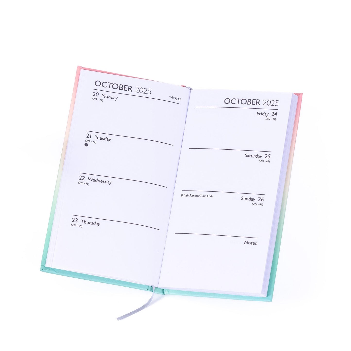 2025-2026 Academic Diary Week to View Slim Mid Year Hardback Fashion School