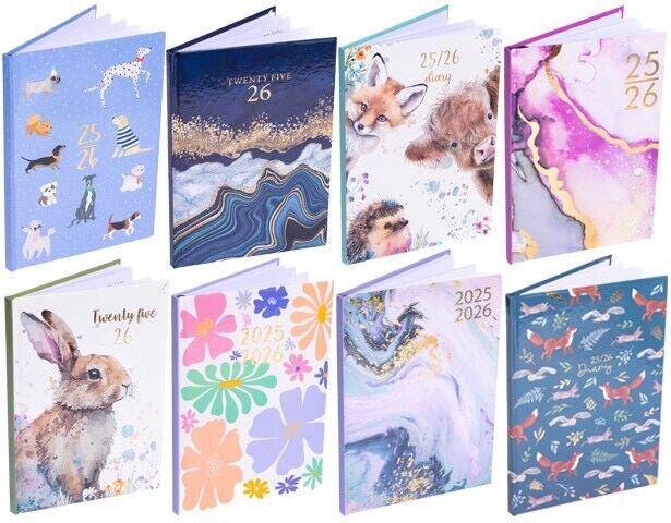 Academic 2025 2026 A5 Week to view Diary School Office Mid Year Teacher Hardback
