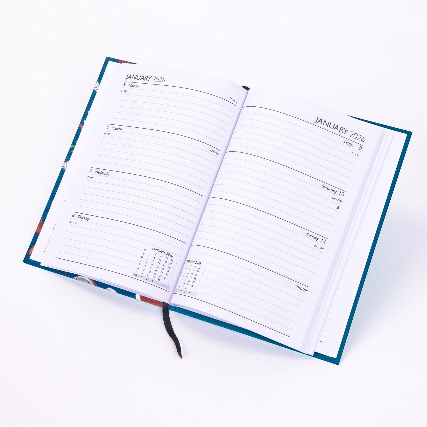 2025-2026 Academic A5 Week to view Diary School Office Mid Year Teacher Hardback