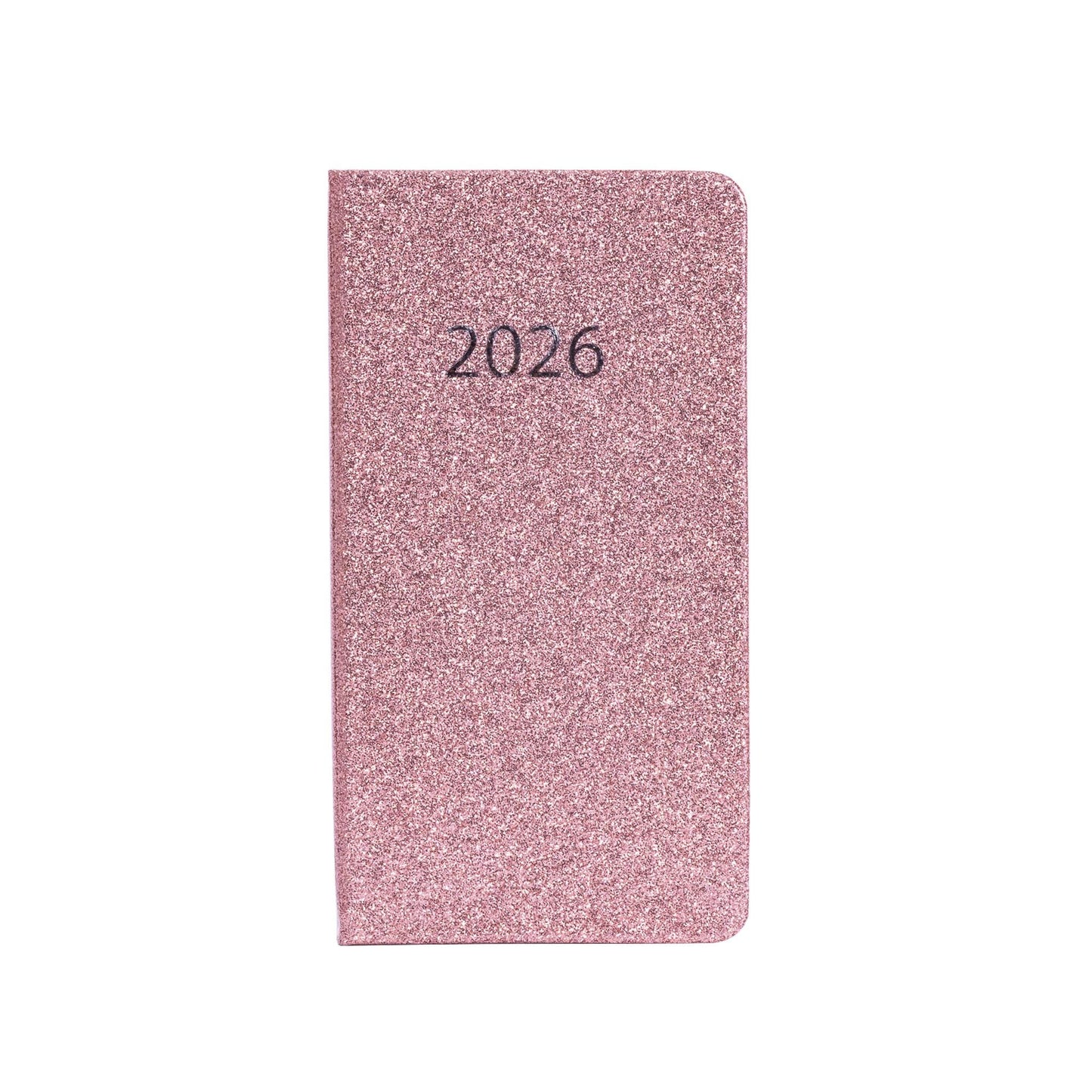 2026 Diary Slim Glitter Week to View Diaries Full Year Journal Calendar Planner rose