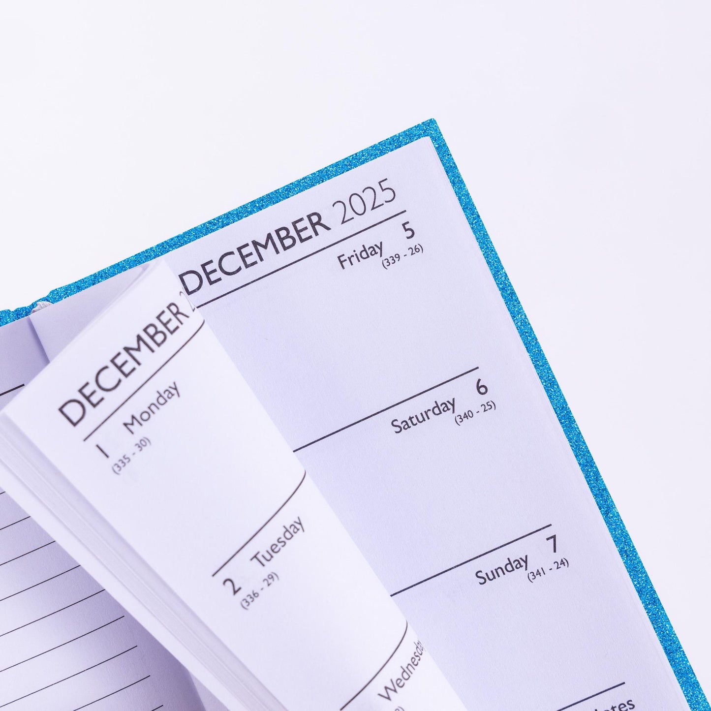 2026 Diary Slim Glitter Week to View Diaries Full Year Journal Planner Blue