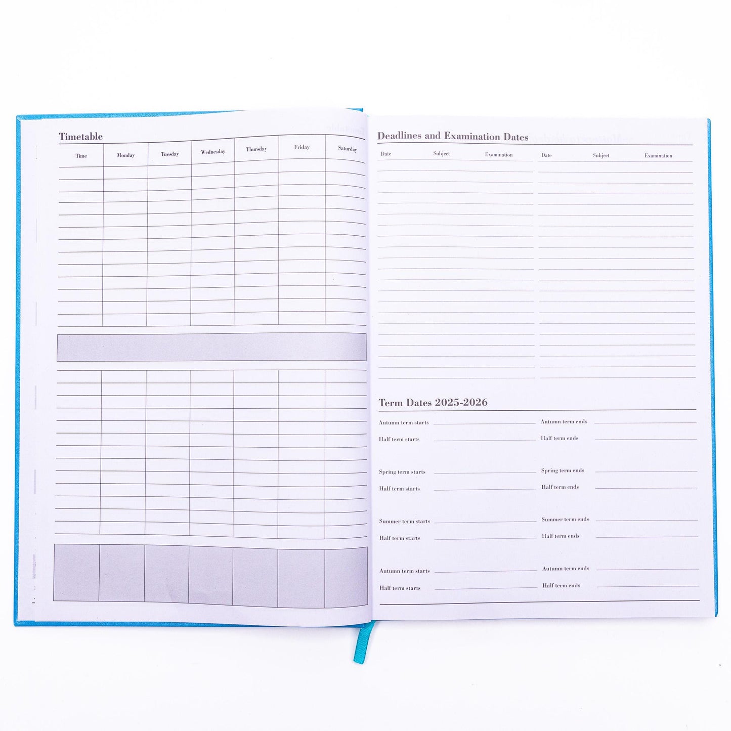 2025-2026 Academic Diary A5  Day to Page Week to view School Year Hardback