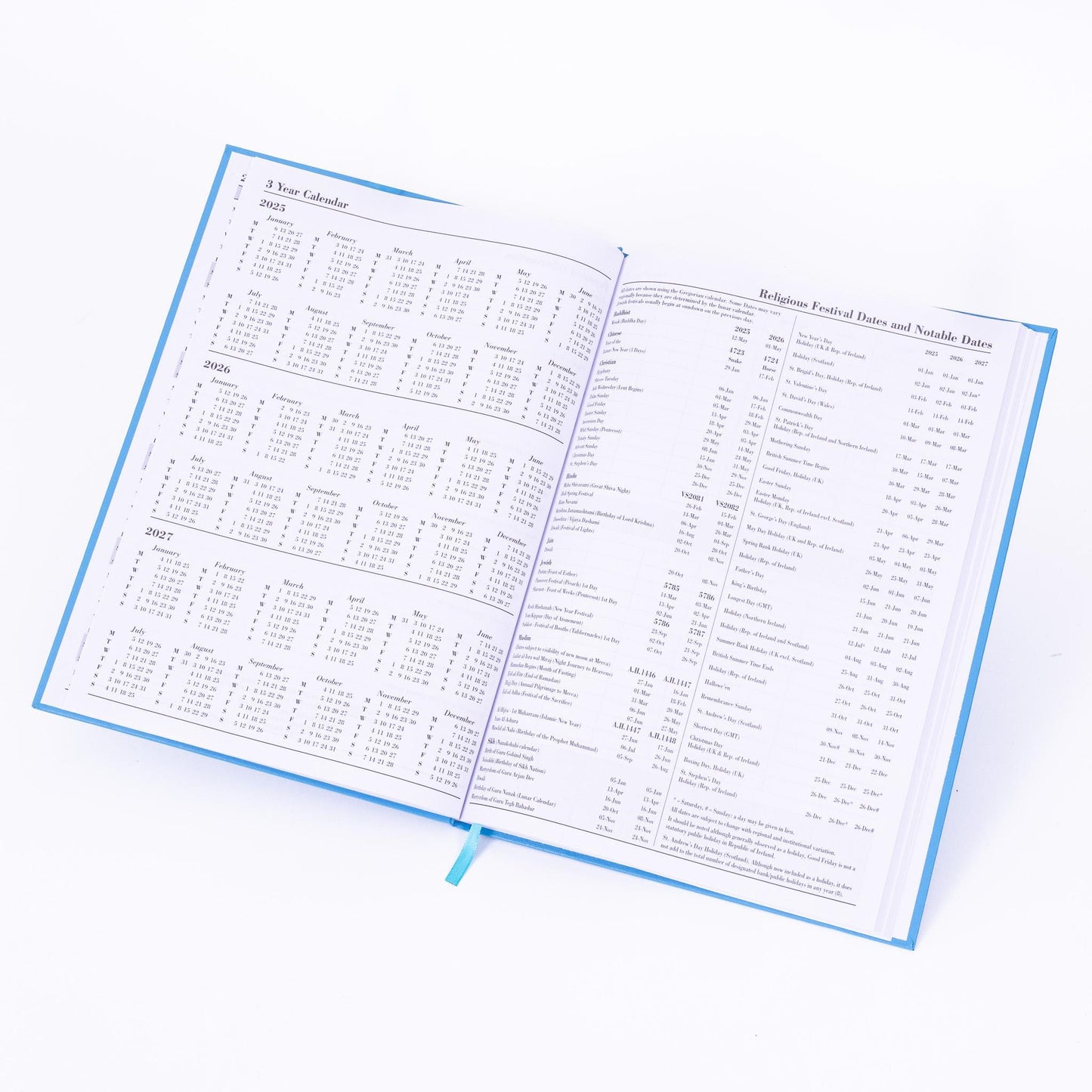 2025-2026 Academic Diary A5  Day to Page Week to view School Year Hardback