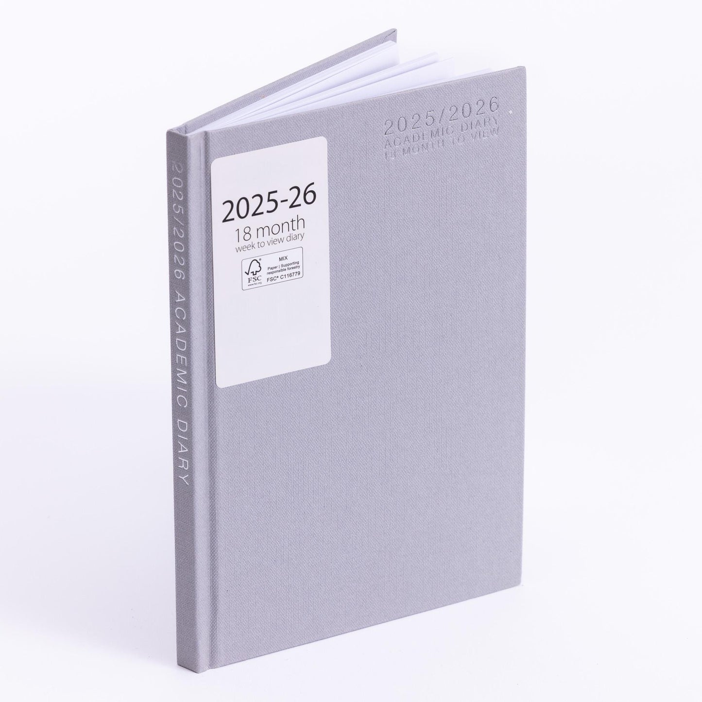 2025-2026 Academic A5 Week to view Diary School Office Year Hardback 18 Month