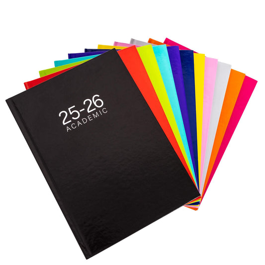 2025 2026 Academic A5 Week to view Diary School Office Year Hardback Cerise