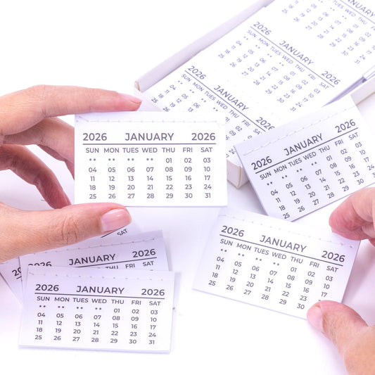 2026 Calendar Tabs Insert White Mini Calendar Tear Off Pads Month To View