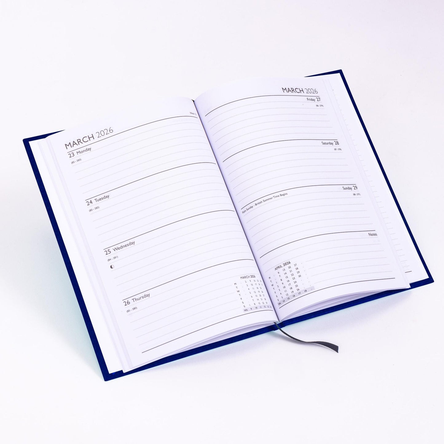 2025-2026 Academic A5 Week to view Diary School Office Year Hardback Navy