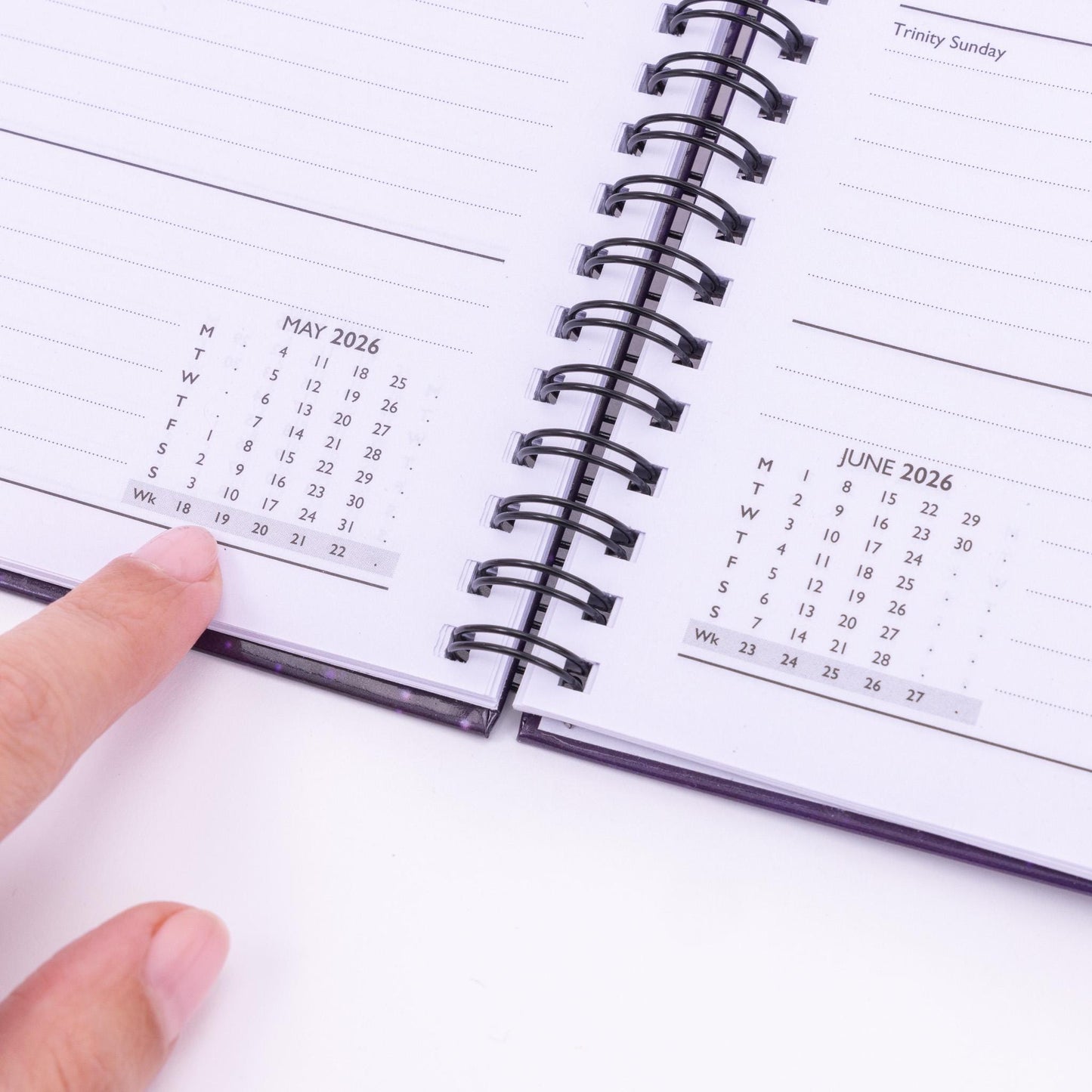 2026 A5 Week To View Diary Full Year Planner Desk Organiser Spiral Hardback Book