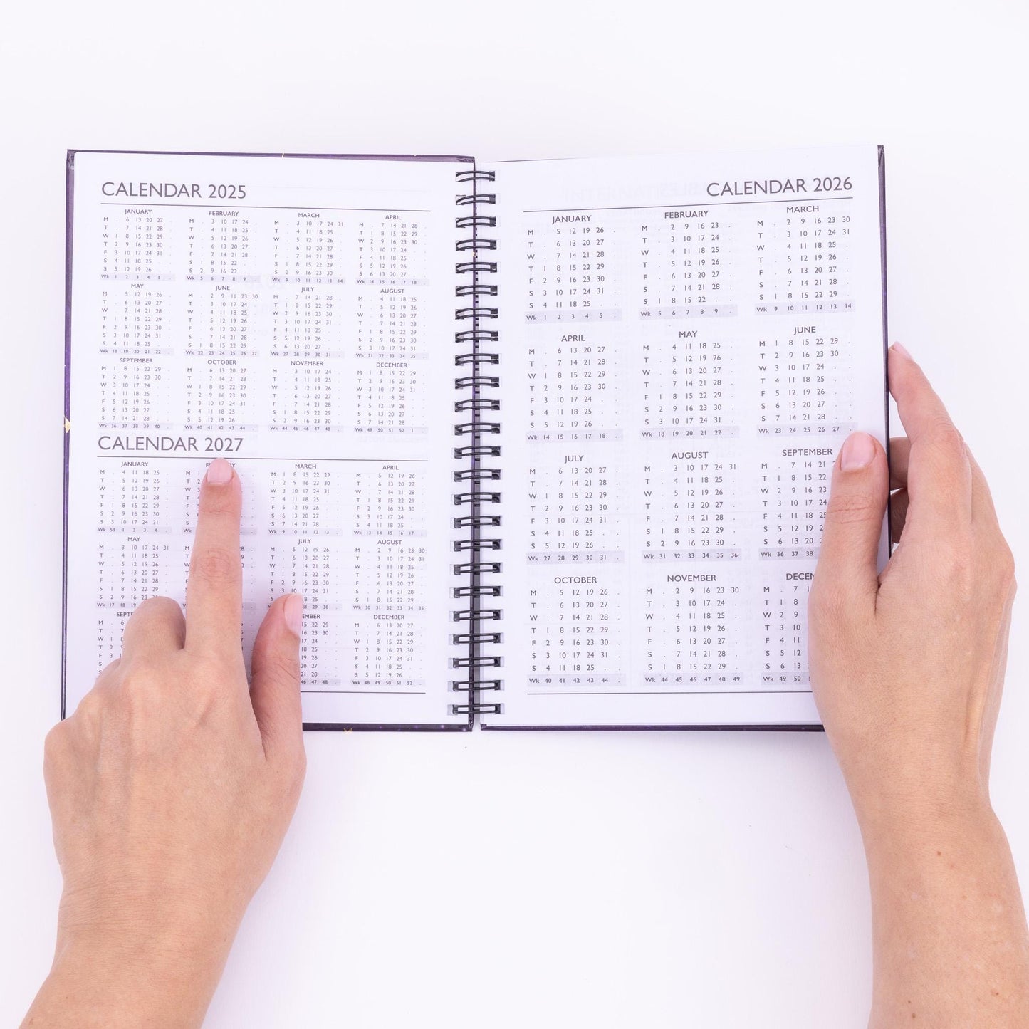 2026 A5 Week To View Diary Full Year Planner Desk Organiser Spiral Hardback Book