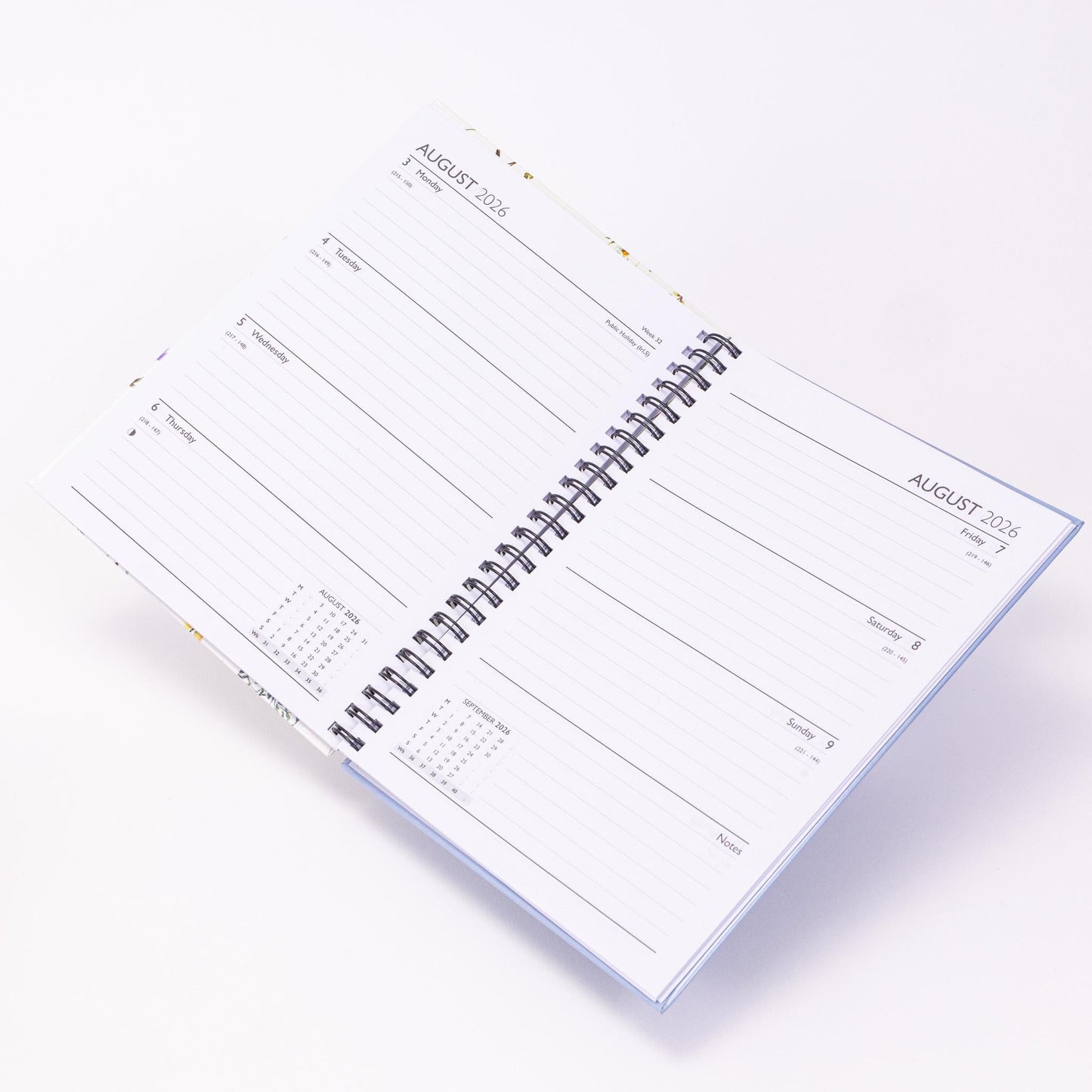 2026 A5 Week To View Diary Full Year Planner Desk Organiser Spiral Hardback Book