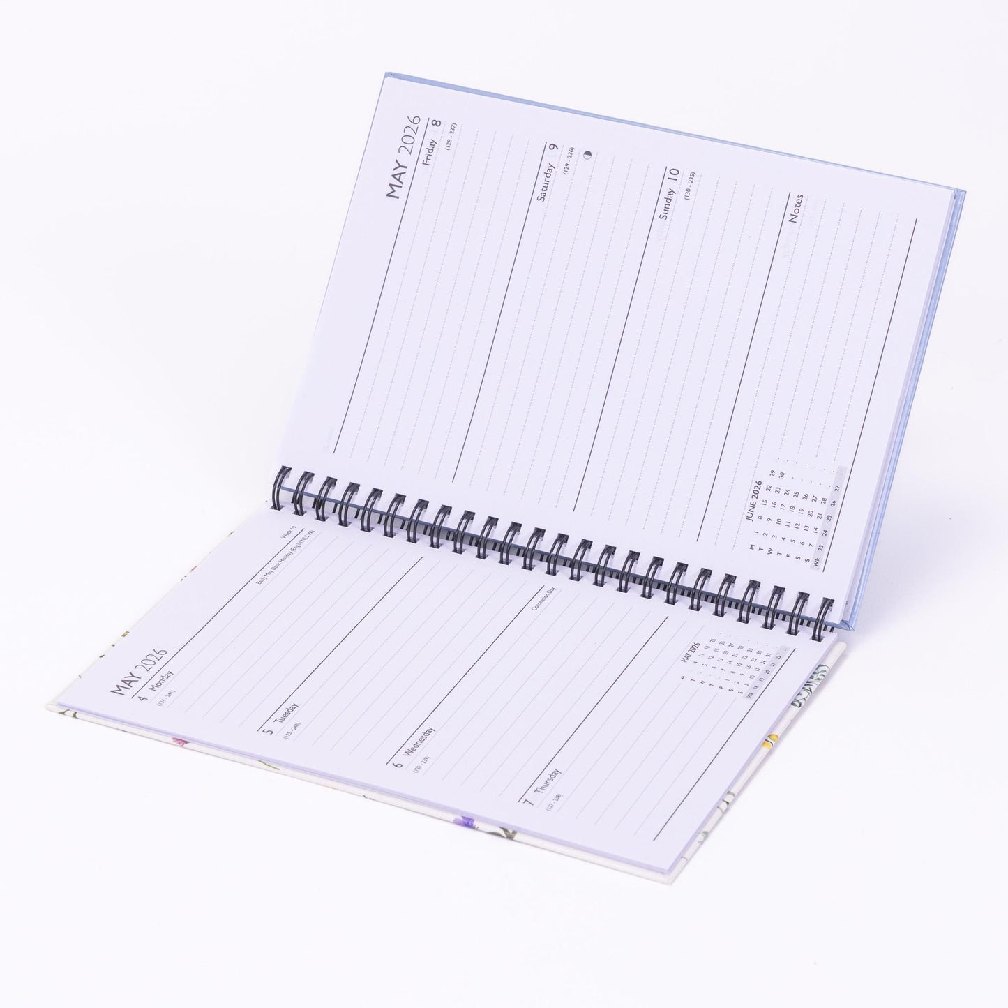 2026 A5 Week To View Diary Full Year Planner Desk Organiser Spiral Hardback Book
