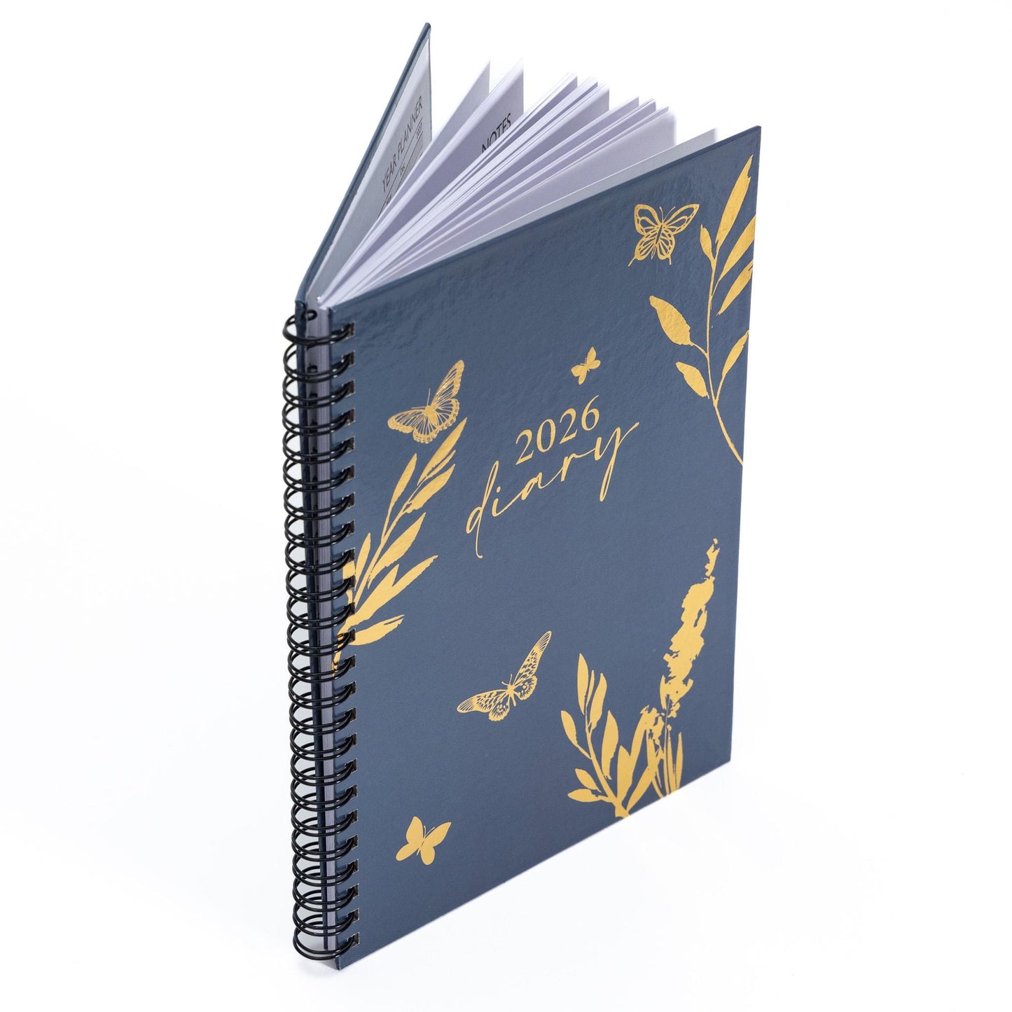 2026 A5 Week To View Diary Full Year Planner Desk Organiser Spiral Hardback Book