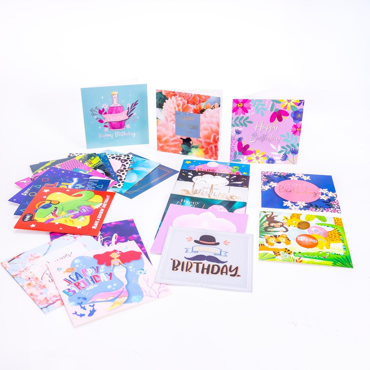 Mixed Birthday Cards: 24 Unique Designs