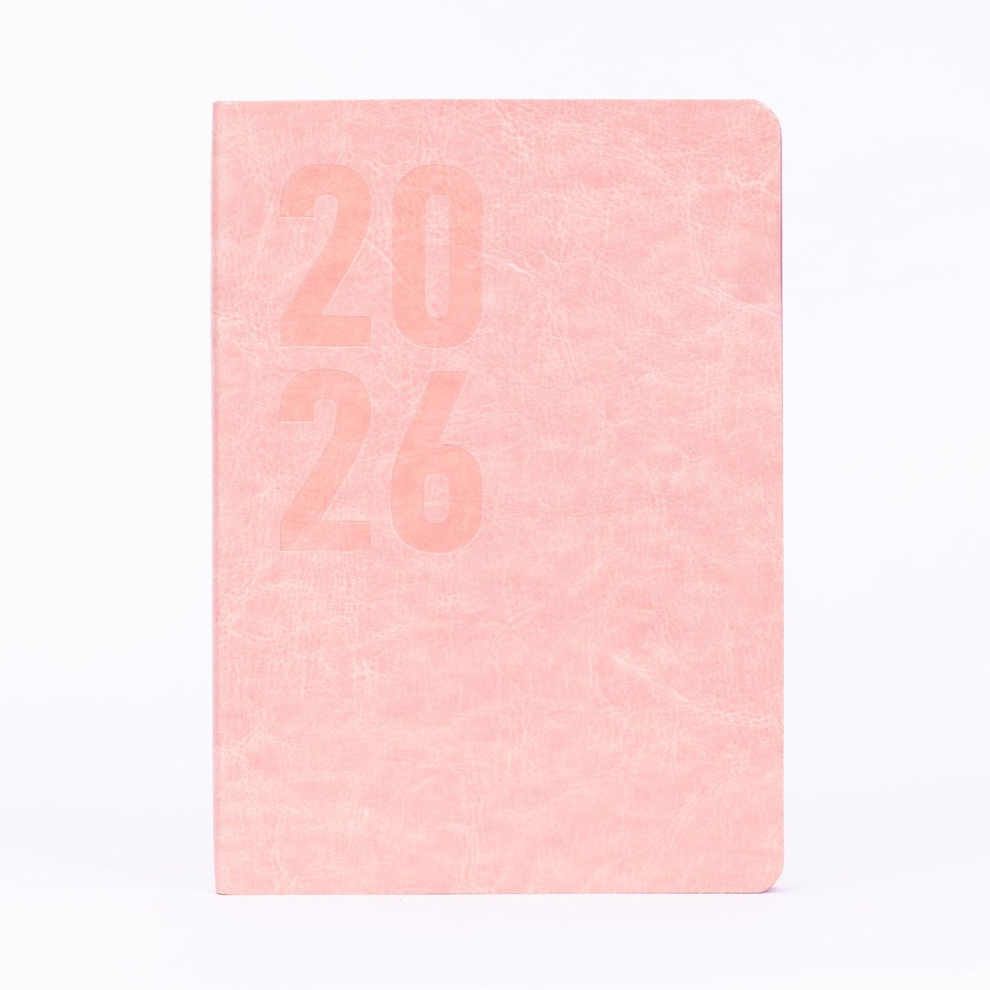 2026 A5 Daily Planner: Soft Pink Cover, Printed Edges