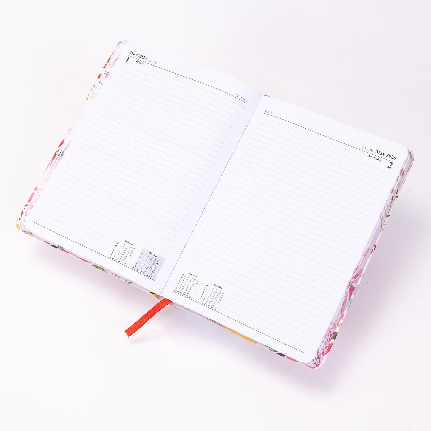 2026 Diary A5 Day to Page Full Year Planner Desk Hardback Luxury Printed Edges