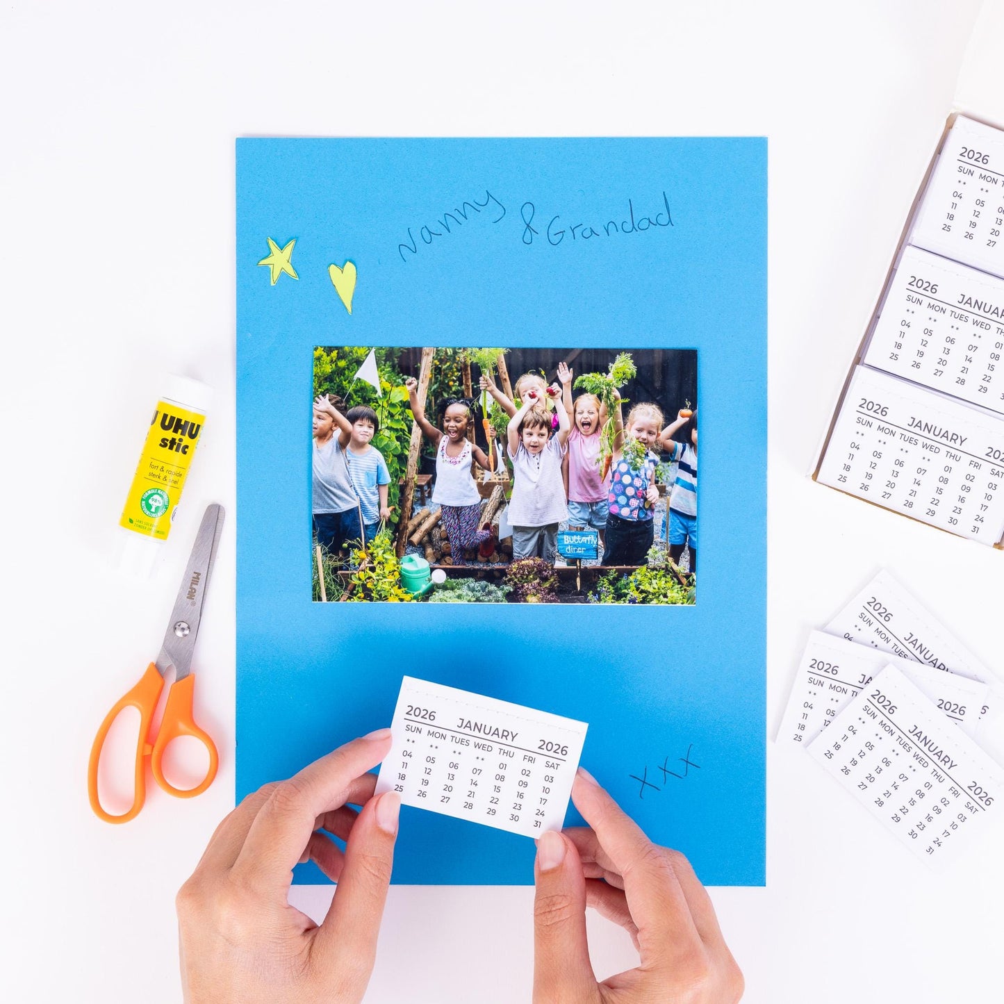 2025 Mini Calendar Tabs: Tear-Off Month View (75mm x 46mm)