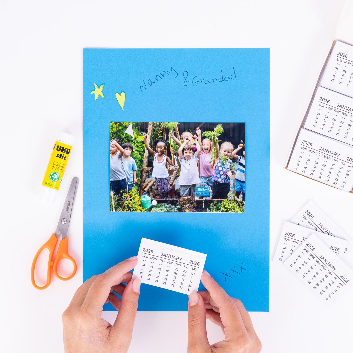 2025 Mini Calendar Tabs: Tear-Off Month View (75mm x 46mm)