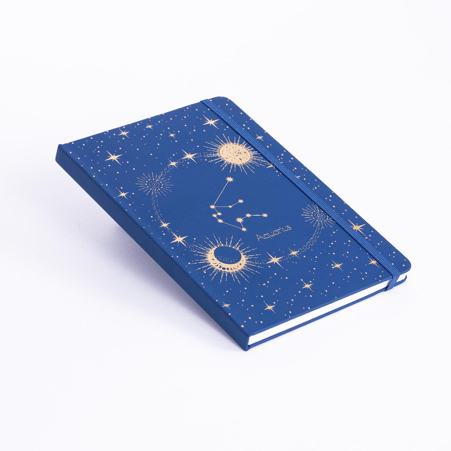 Zodiac Notebook: A5 Lined Journal with Gold Foil Cover