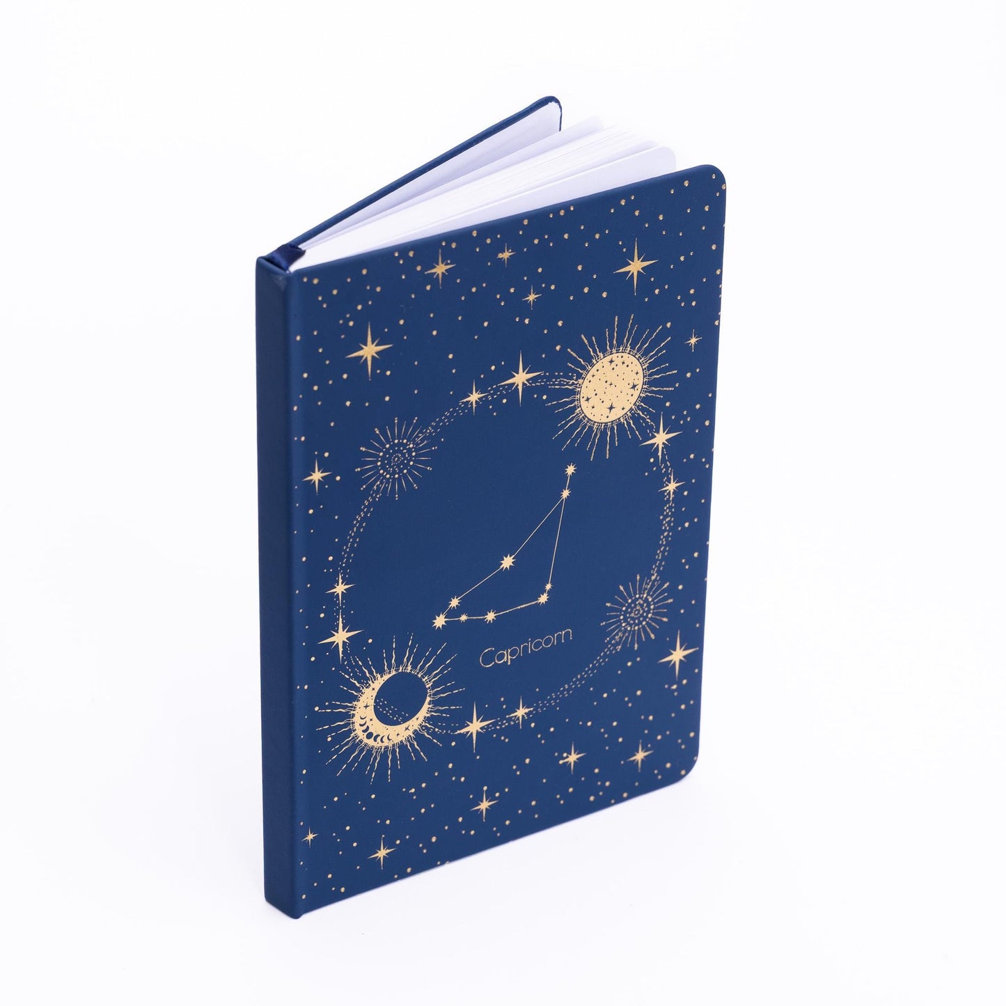 Capricorn Zodiac Notebook: A5 Lined Journal with Gold Foil