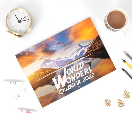 2026 World Wonders Calendar Wall Monthly Planner Family Home Organiser