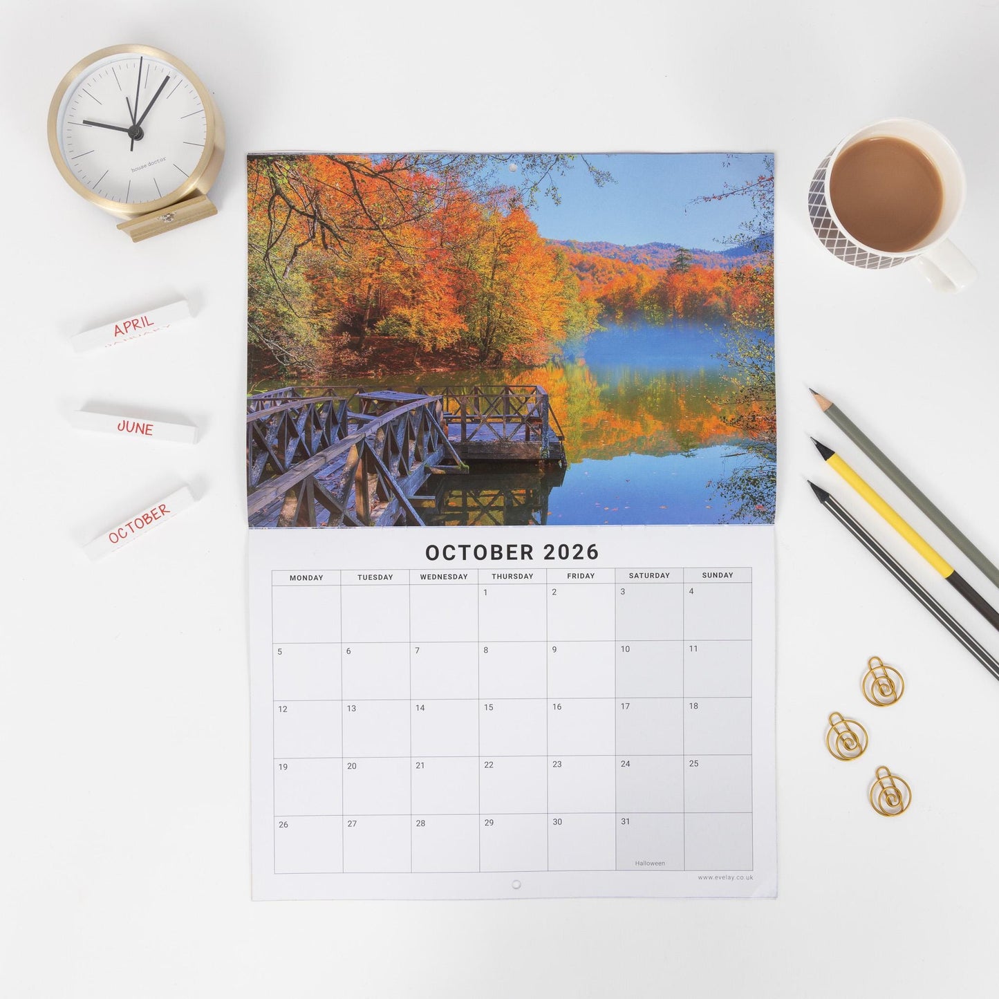 2026 World Wonders Calendar Wall Monthly Planner Family Home Organiser