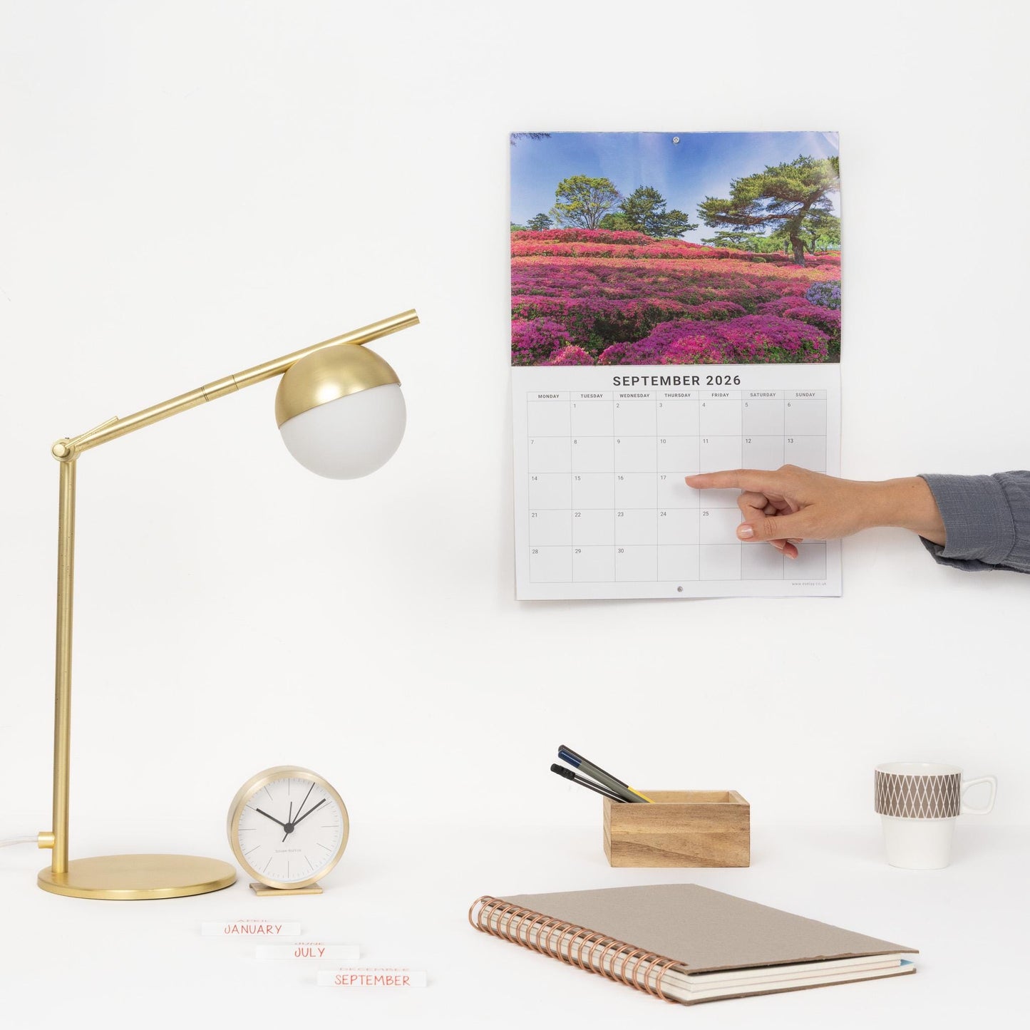 2026 World Wonders Calendar Wall Monthly Planner Family Home Organiser