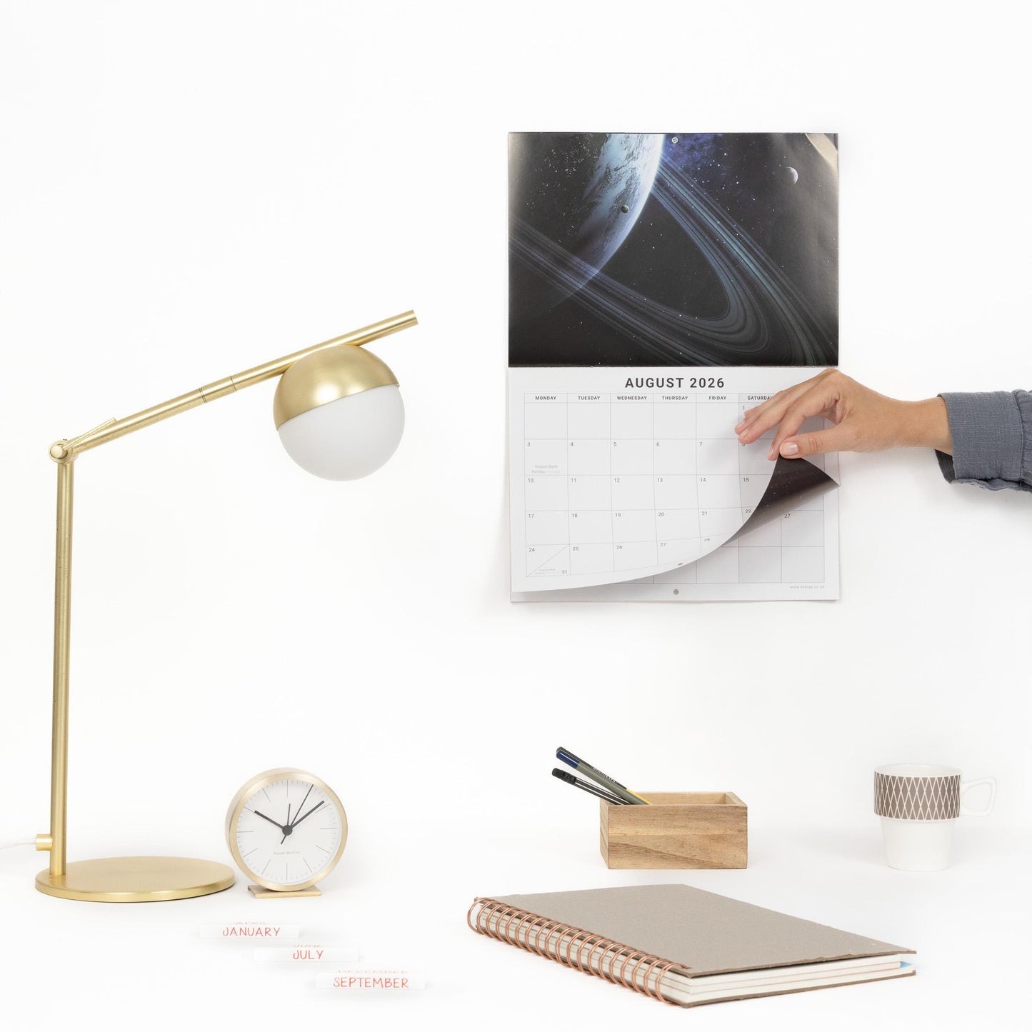 2026 Space Planets Calendar Wall Monthly Planner Family Home Organiser