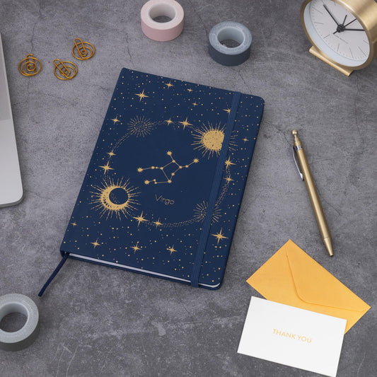 Virgo Zodiac Notebook: A5 Gold Foil Astrology Journal