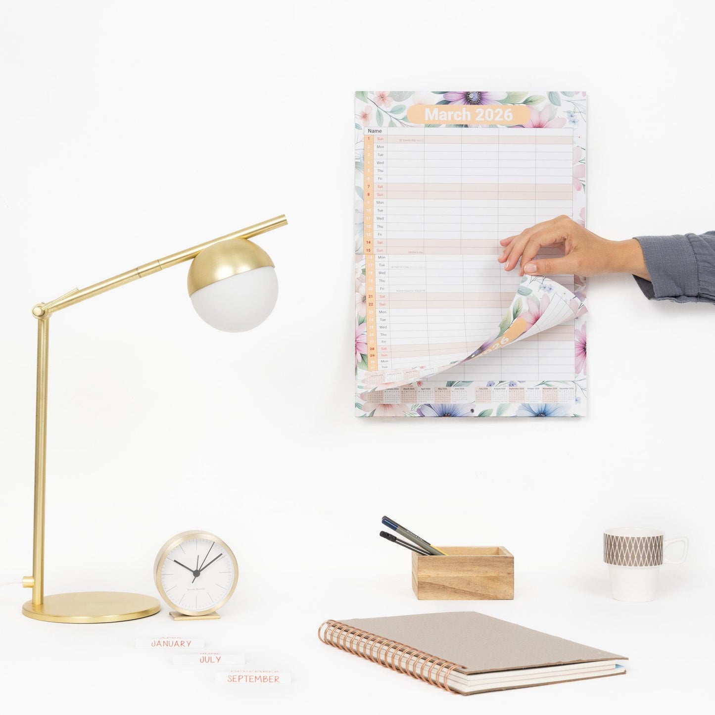 2026 Family Planner Calendar: A3 Wall Organizer, 5 Columns