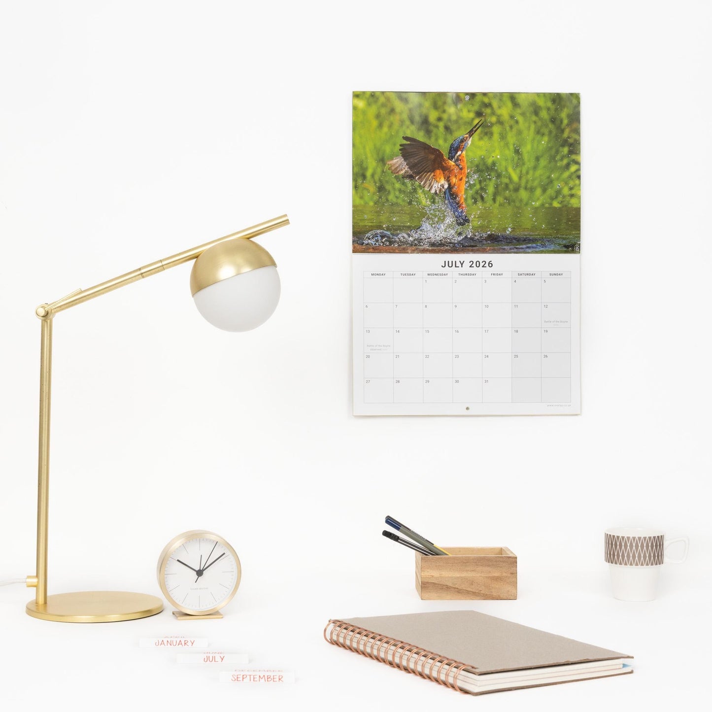 2026 British Wildlife Calendar Wall Monthly Planner Family Home Organiser