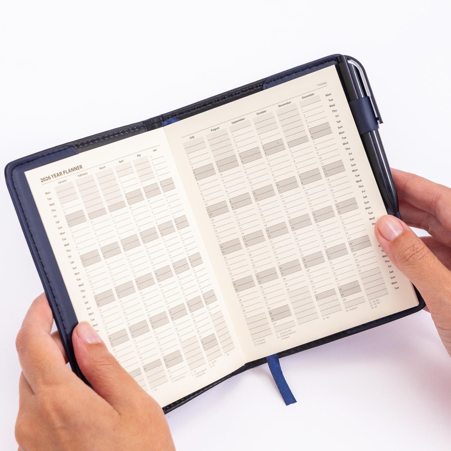 2026 Diary A6 Week to View Organiser with Pen A-Z Address Index Book