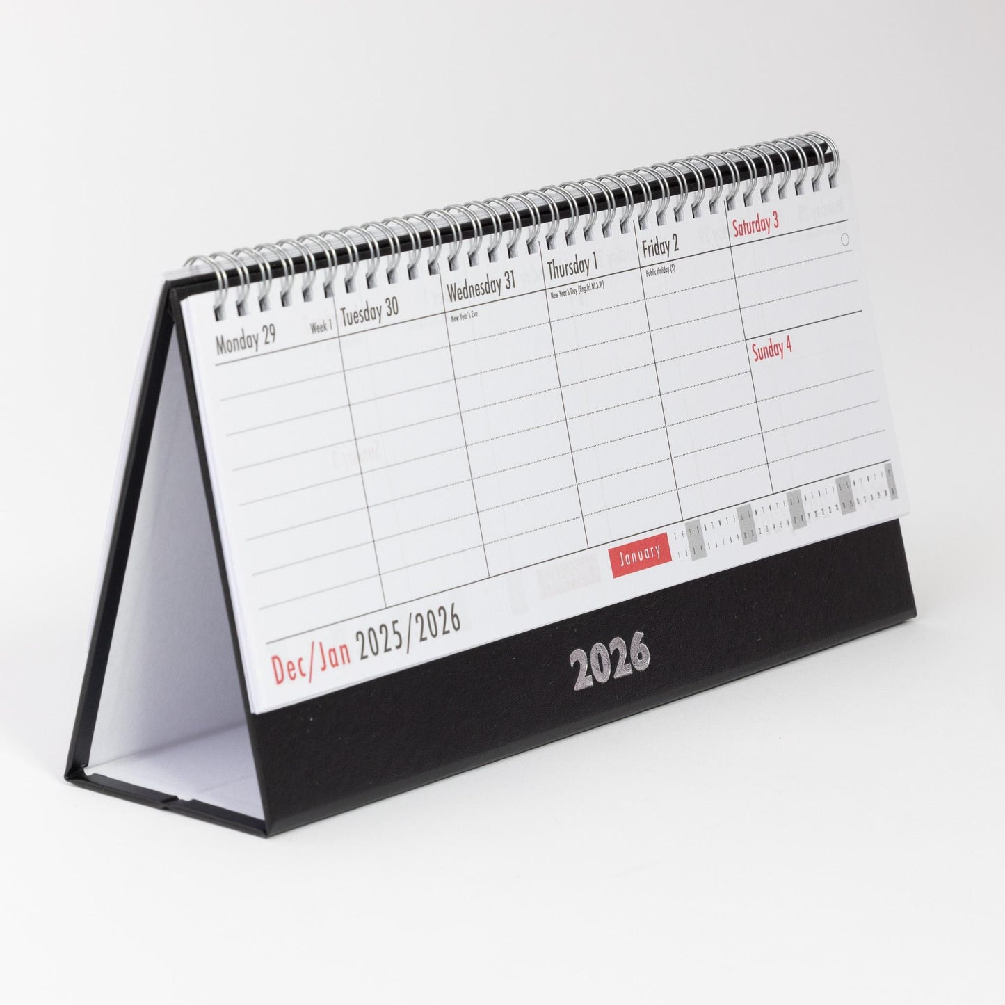 2026 Week To View Stand Up Desk Office Top Calendar Planner