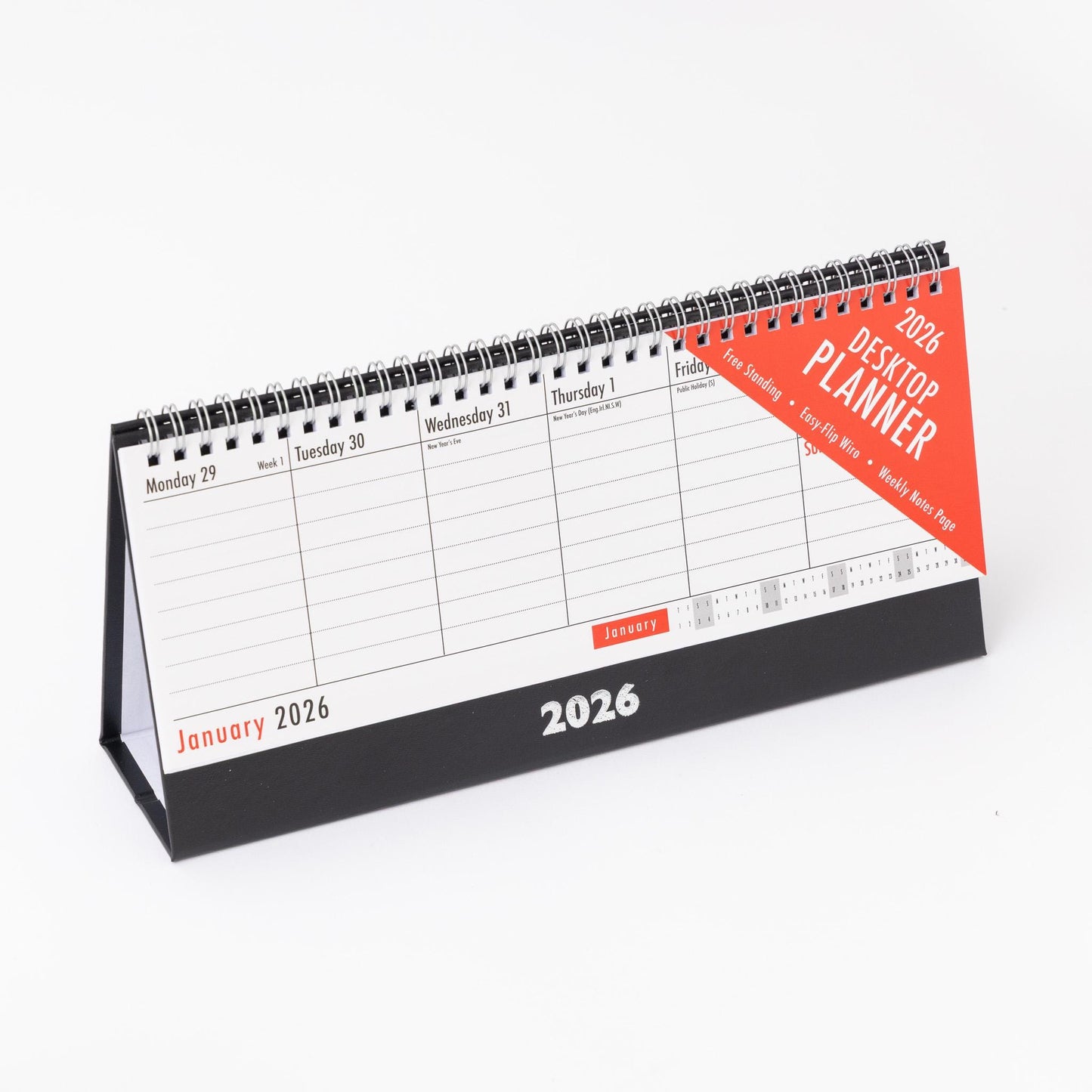 2026 Week To View Stand Up Desk Office Top Calendar Planner