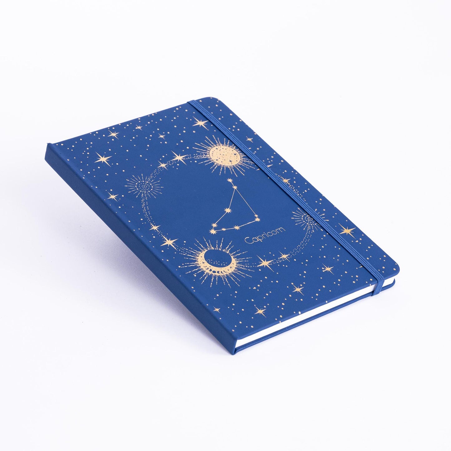 Capricorn Zodiac Notebook: A5 Lined Journal with Gold Foil