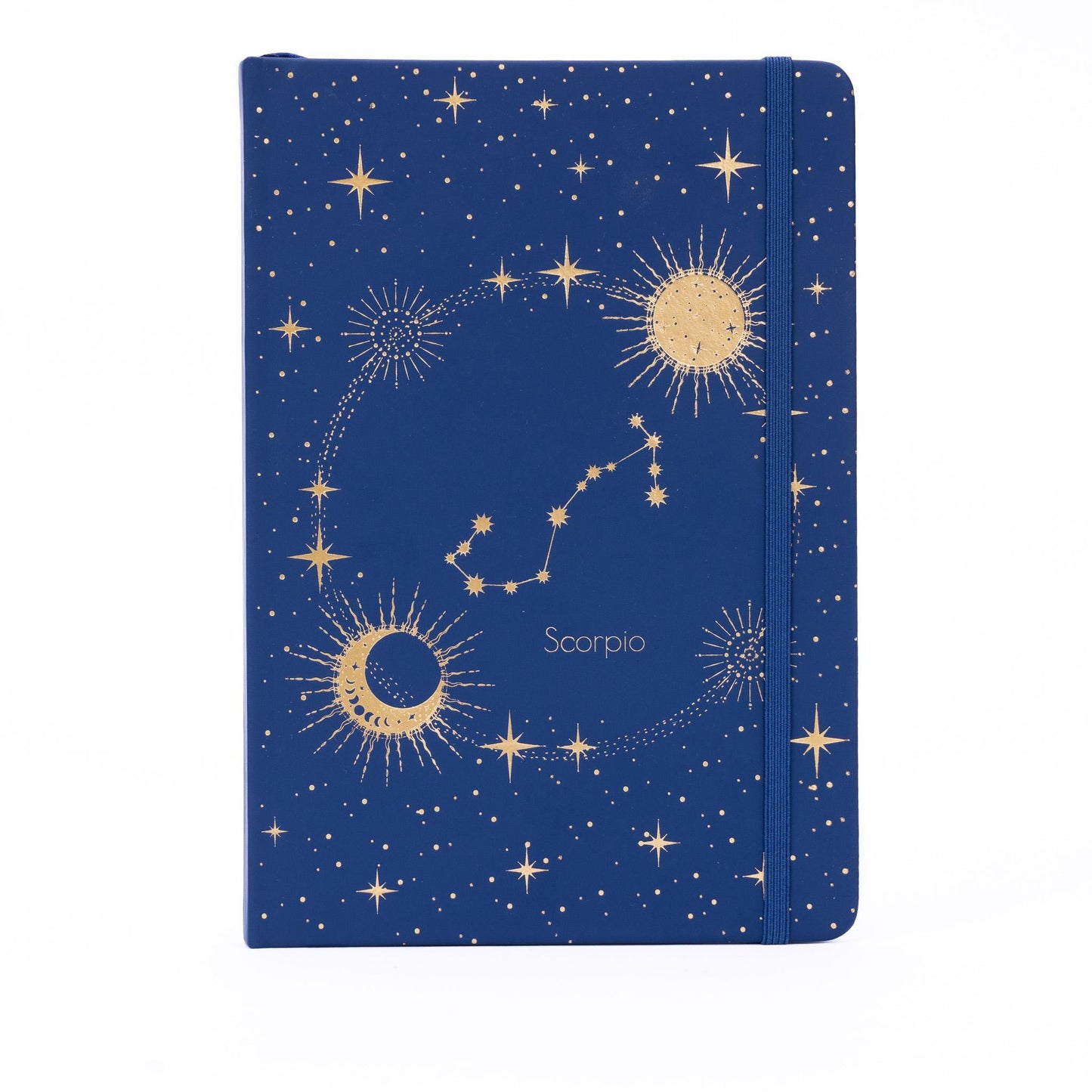 Scorpio Zodiac Notebook: A5 Gold Foil Journal, Faux Leather Hardback