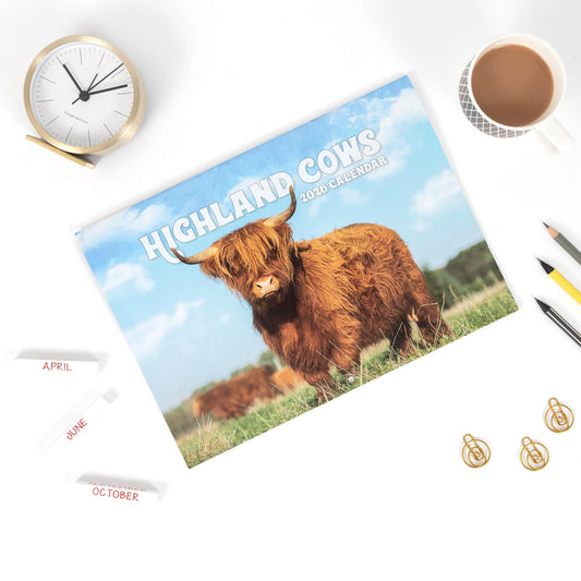 2026 Highland Cow Calendar Wall Monthly Planner Family Home Organiser