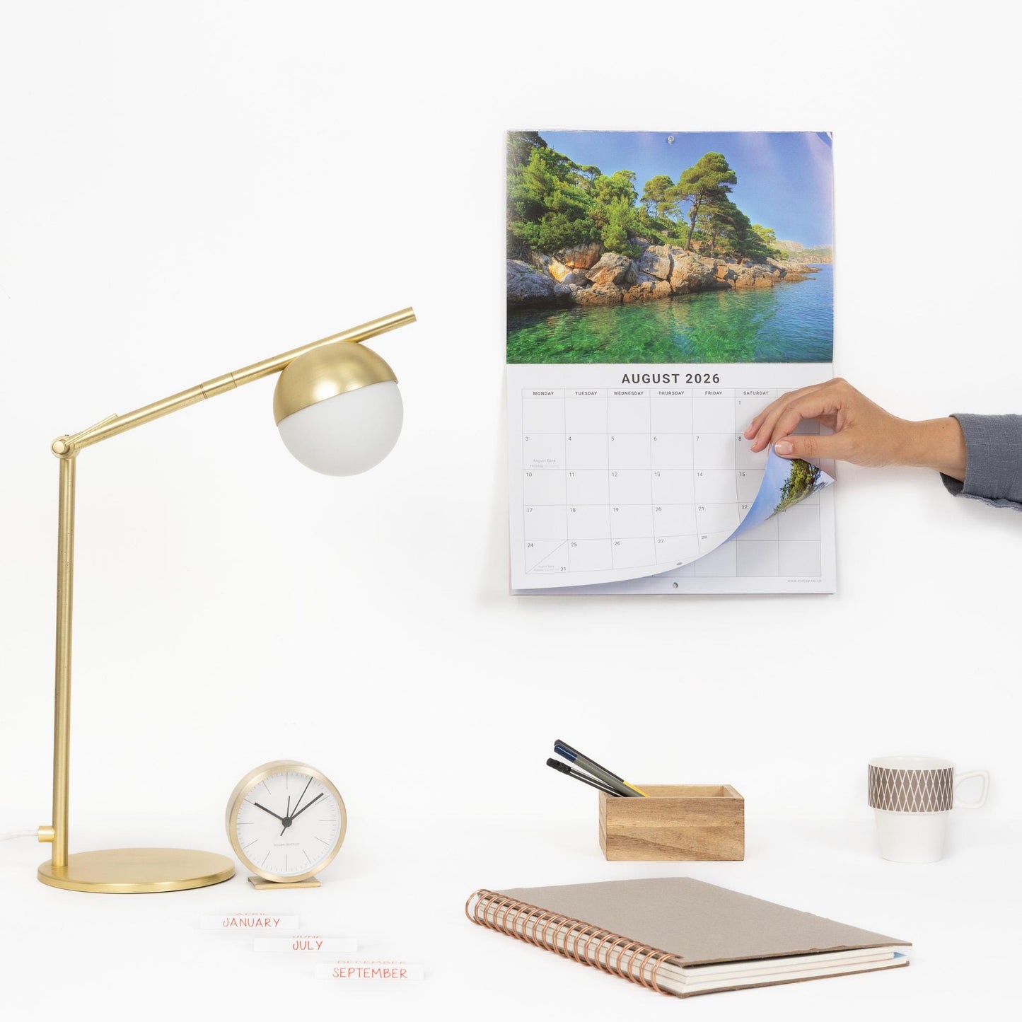 2026 World Wonders Calendar Wall Monthly Planner Family Home Organiser