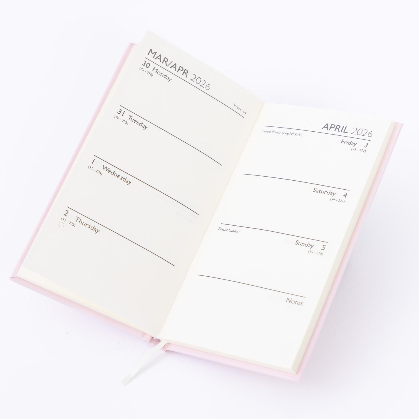 2026 Diary & Pen Slim Size Week to View Diaries Full Year Planner Gift Set Boxed cow