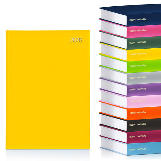 2026 A4 Hardback Diary: Two Pages Per Day Planner