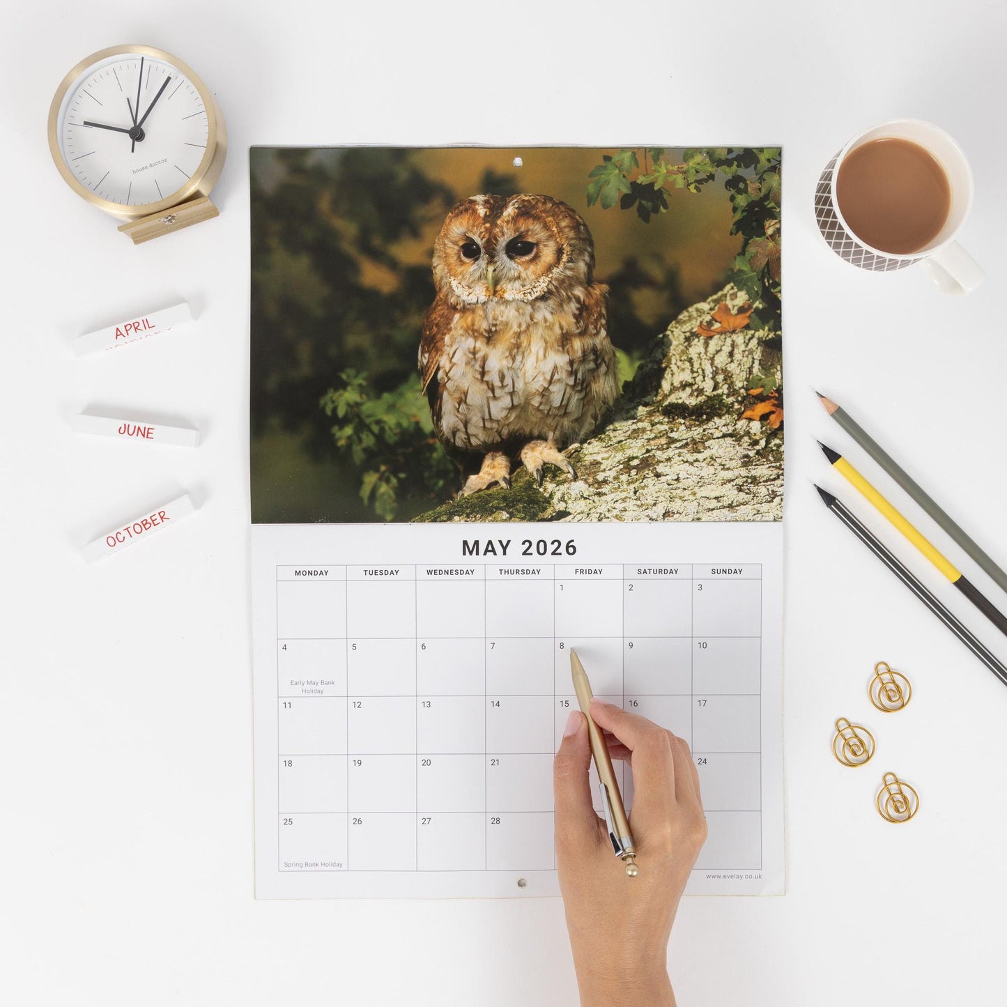 2026 British Wildlife Calendar Wall Monthly Planner Family Home Organiser