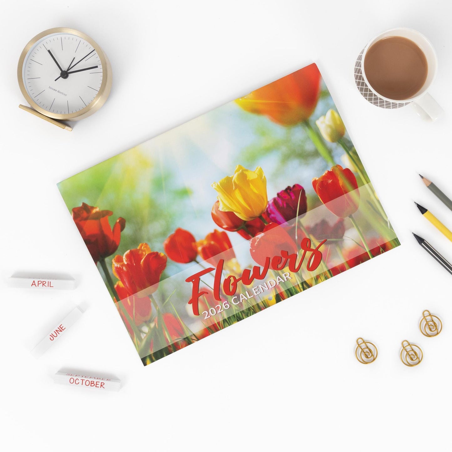 2026 A4 Calendar Flowers Wall Monthly Planner Family Home Organiser 12 Months
