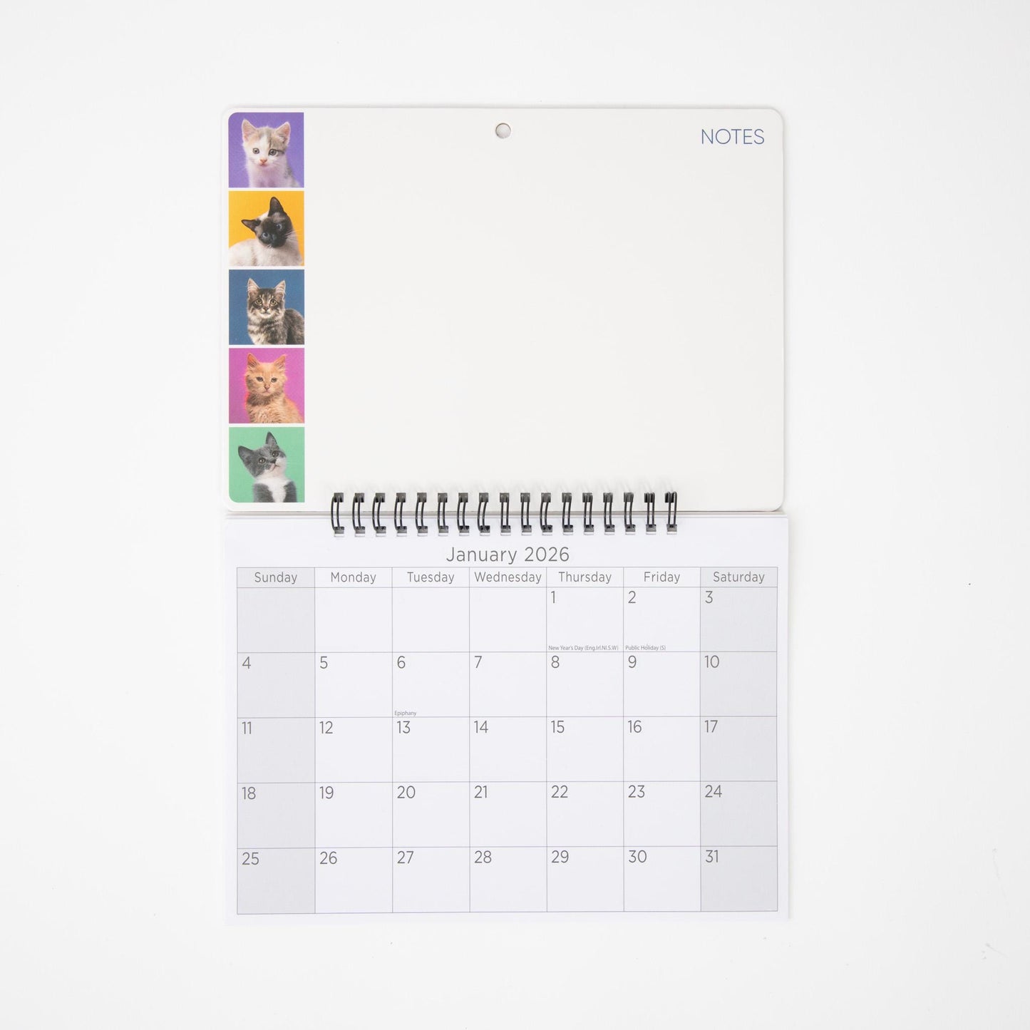 2026 Kitten Monthly Memo Board Wall Calendar Family Organiser White Board & Pen