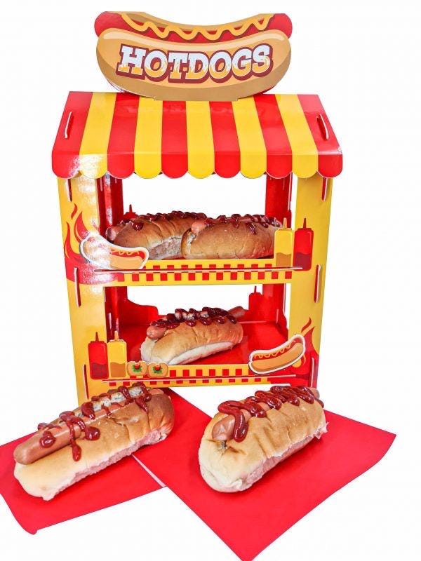 Hot Dog Cart Shop Display Stand Cake Dessert Birthday Party Treats Partyware movie nights