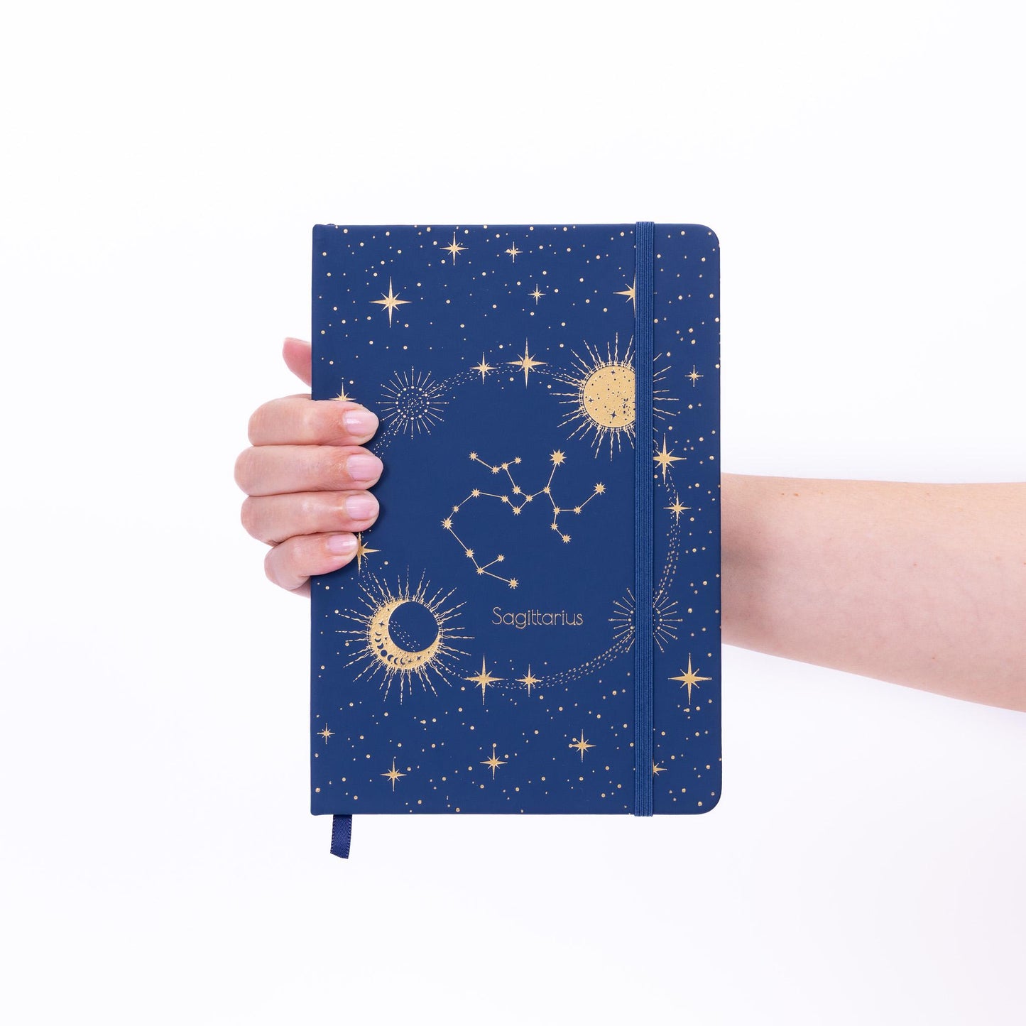 Zodiac Sign Notebook: A5 Lined Journal with Gold Foil Cover