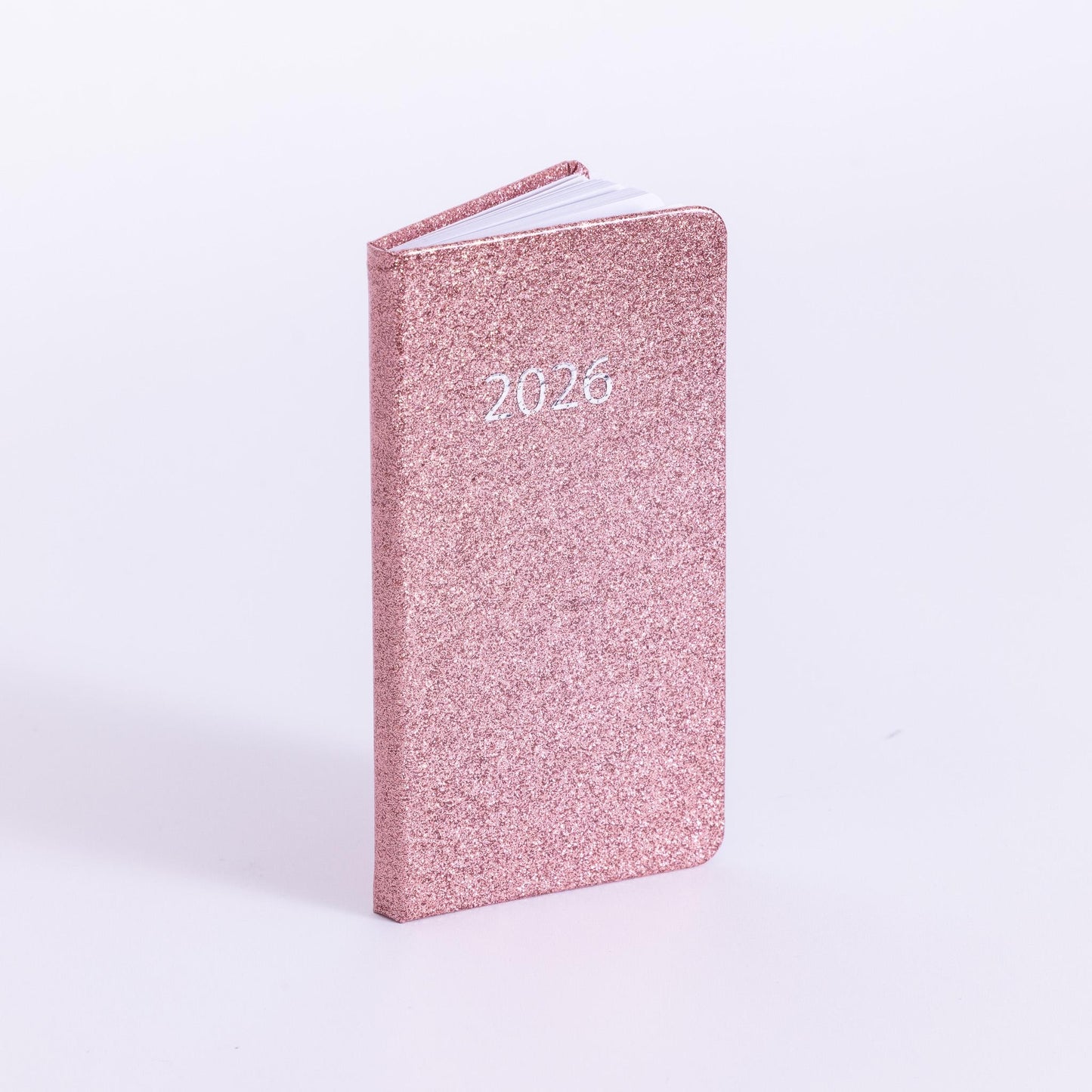 2026 Diary Slim Glitter Week to View Diaries Full Year Journal Calendar Planner rose