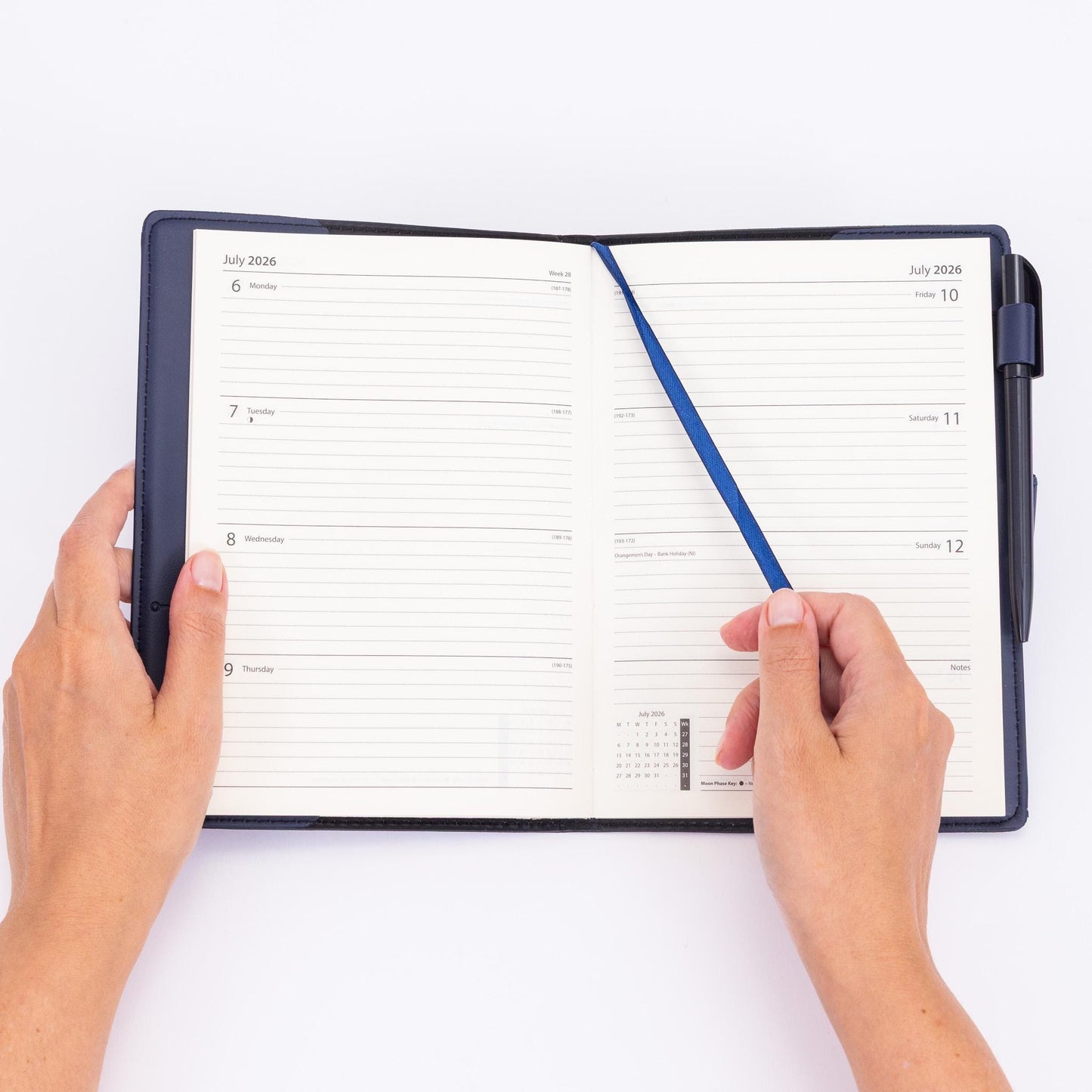 2026 A5 & A6 Week to View Diary Organiser with Pen A-Z Address Index Book