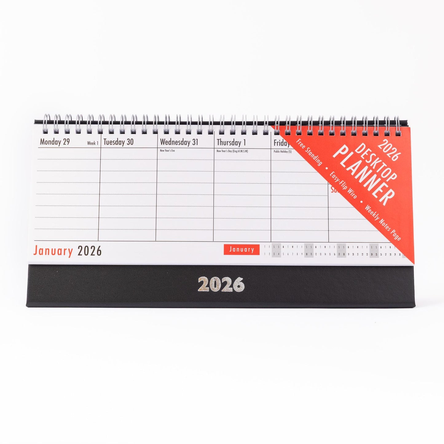 2026 Week To View Stand Up Desk Office Top Calendar Planner
