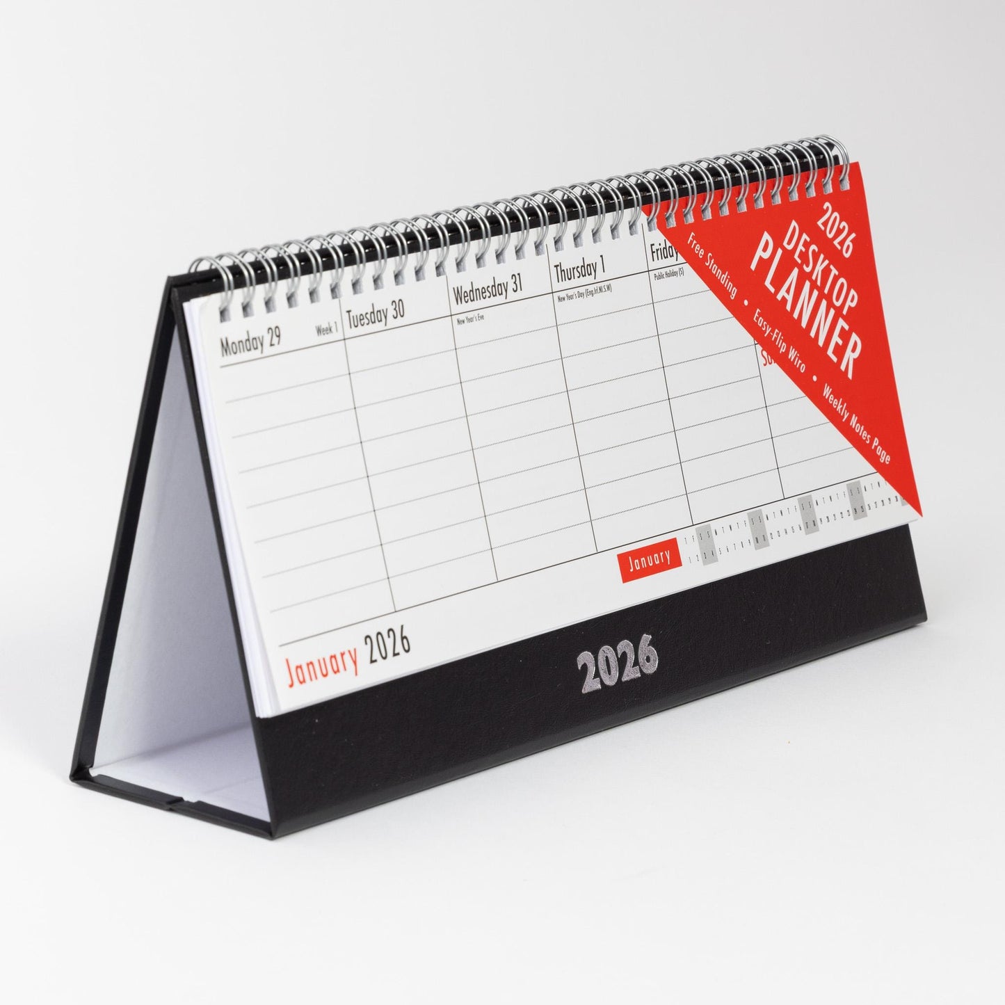2026 Week To View Stand Up Desk Office Top Calendar Planner