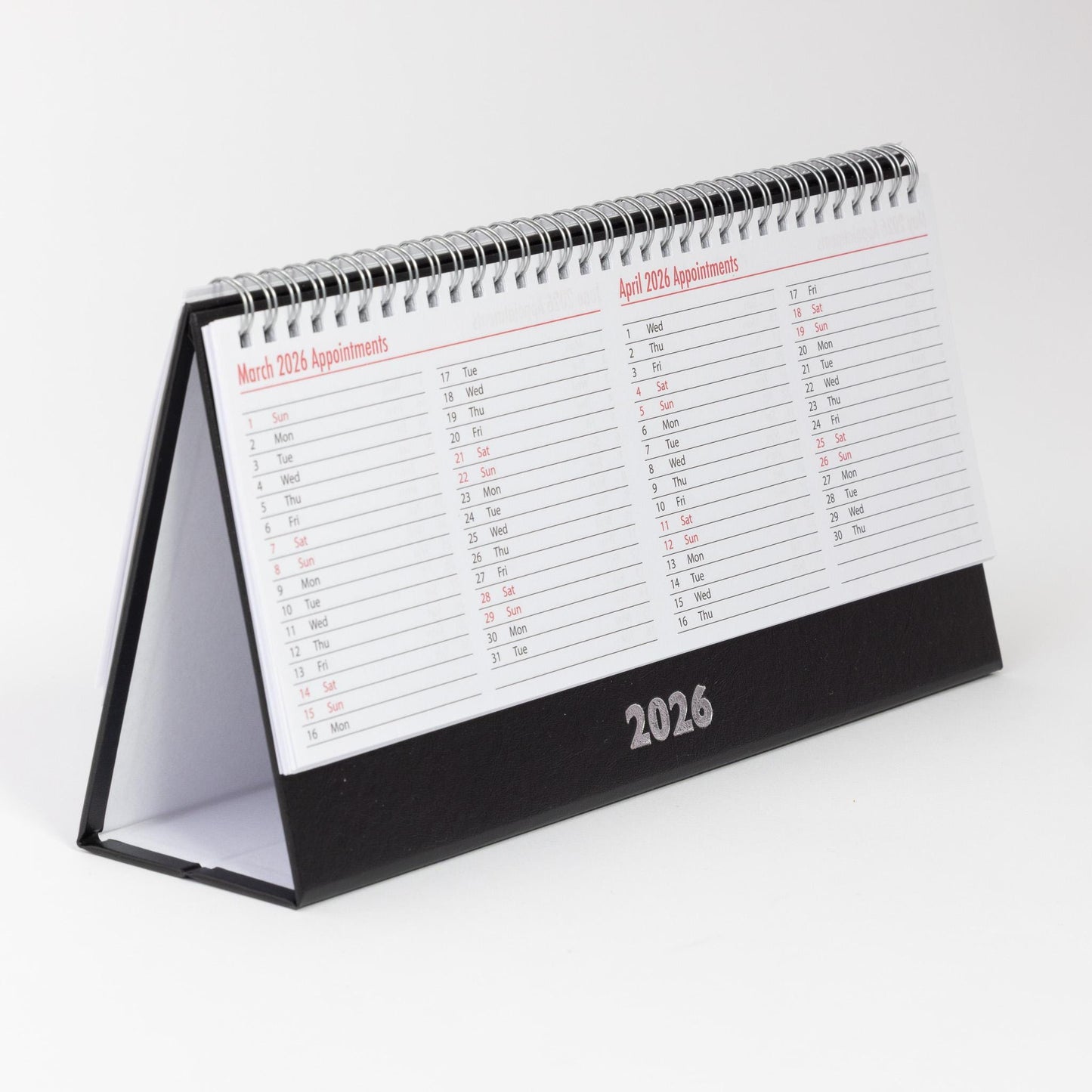 2026 Week To View Stand Up Desk Office Top Calendar Planner